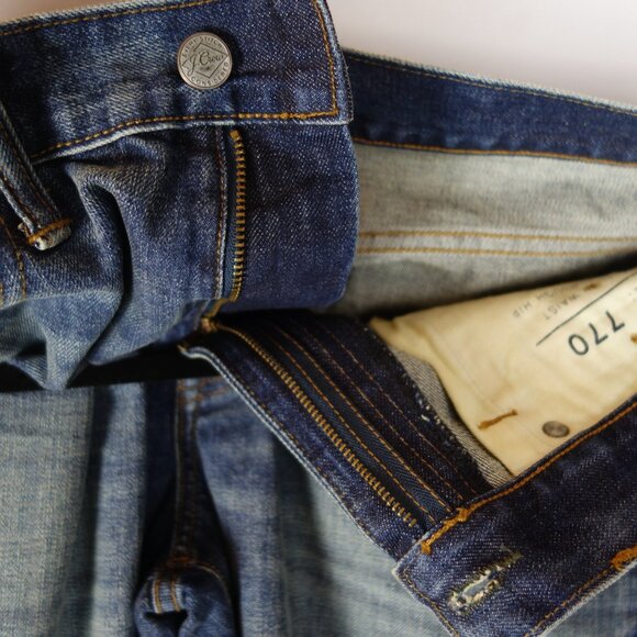 J. Crew 770 Kaihara Japanese Blue Denim Jeans New w/ Tags, Size 33 in x 32 in - Picture 16 of 16